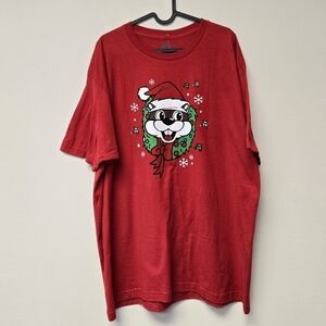 Buc-ee's Christmas Rocking around t-shirt Red XL